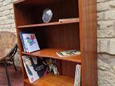 Vintažinė mid century tikmedžio knygų lentyna - nuotraukos Nr. 14