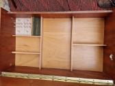 Vintažinis mid century tikmedžio staliukas/siūlinė - nuotraukos Nr. 17