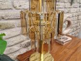 Vintažinė mid century dūminio stiklo stalo lempa - nuotraukos Nr. 9