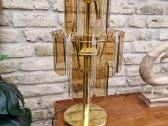 Vintažinė mid century dūminio stiklo stalo lempa - nuotraukos Nr. 10