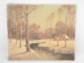 G. Pritchard. Žiemos peizažas su upeliu(1878-1962)