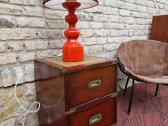 Vintažinė mid century raudonmedžio masyvo komodėlė - nuotraukos Nr. 25