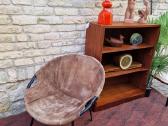 Vintažinis mid century zomšos fotelis"balloon" - nuotraukos Nr. 16