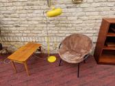 Vintažinis mid century zomšos fotelis"balloon" - nuotraukos Nr. 30