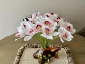 24 vienetų Orchidėjų puokštė dirbtinių gėlių - nuotraukos Nr. 2