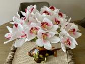24 vienetų Orchidėjų puokštė dirbtinių gėlių - nuotraukos Nr. 3