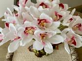24 vienetų Orchidėjų puokštė dirbtinių gėlių - nuotraukos Nr. 4