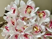 24 vienetų Orchidėjų puokštė dirbtinių gėlių - nuotraukos Nr. 8