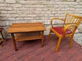 Vintažinis Art Deco riešutmedžio kavos staliukas - nuotraukos Nr. 8