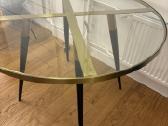 Apvalus 110cm stiklinis midcentury stalas - nuotraukos Nr. 3