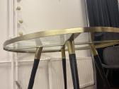 Apvalus 110cm stiklinis midcentury stalas - nuotraukos Nr. 5