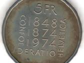 Sveicarija 5 francs 1974 km52 proof - nuotraukos Nr. 2