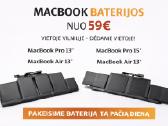 MacBook Baterijos Vilniuje