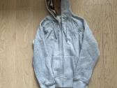 Pilkas Burberry džemperis su užtrauktuku vyrams