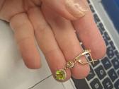 Aukso (585) auskarai su peridotais (4.66gr) - nuotraukos Nr. 3