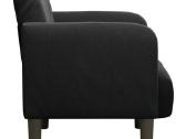 Sofa-fotelis su porankiais, juodas 54cm - nuotraukos Nr. 4