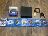 Playstation 4 Slim, Black,1000gb/pultas/7 žaidimai