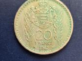 Monakas 1947 20 Francs Cu-ni - nuotraukos Nr. 2