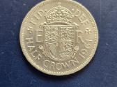 D. Britanija UK 1961 Half Crown Cu-ni