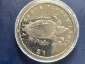 Liberija 1994 1 Dollar Cu-ni Trionyx Turtle