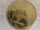 Maršalo salos 1991 10 Dollars Brass