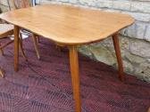 Vintažinis mid century guobos masyvo stalas - nuotraukos Nr. 3