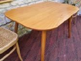 Vintažinis mid century guobos masyvo stalas - nuotraukos Nr. 4