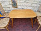 Vintažinis mid century guobos masyvo stalas - nuotraukos Nr. 6