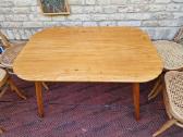 Vintažinis mid century guobos masyvo stalas - nuotraukos Nr. 12