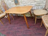 Vintažinis mid century guobos masyvo stalas - nuotraukos Nr. 13