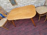 Vintažinis mid century guobos masyvo stalas - nuotraukos Nr. 14