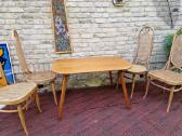 Vintažinis mid century guobos masyvo stalas - nuotraukos Nr. 16
