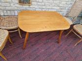 Vintažinis mid century guobos masyvo stalas - nuotraukos Nr. 17