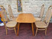 Vintažinis mid century guobos masyvo stalas - nuotraukos Nr. 18