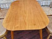 Vintažinis mid century guobos masyvo stalas - nuotraukos Nr. 19