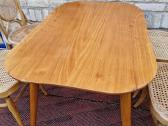 Vintažinis mid century guobos masyvo stalas - nuotraukos Nr. 30