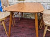 Vintažinis mid century guobos masyvo stalas - nuotraukos Nr. 31