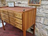 Vintažinė mid century riešutmedžio komoda - nuotraukos Nr. 28