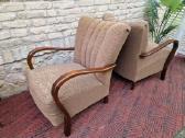 Vintažiniai Art Deco bukmedžio foteliai - nuotraukos Nr. 20