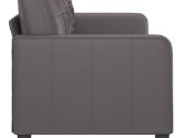 Trivietė sofa, pilkos spalvos, 180cm, dirbtinė oda - nuotraukos Nr. 4