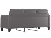 Trivietė sofa, pilkos spalvos, 180cm, dirbtinė oda - nuotraukos Nr. 5