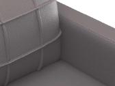 Trivietė sofa, pilkos spalvos, 180cm, dirbtinė oda - nuotraukos Nr. 6