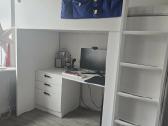 Smastad Ikea aukšta lova, balta su stalu - nuotraukos Nr. 2