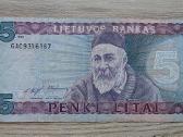 1993 metų 5 litai Jablonskis