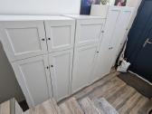 Trys, baltos spintos (Ikea gamintojo)