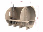 Apvali Lauko pirtis kubilas sauna bačka 3m ilgio - nuotraukos Nr. 13
