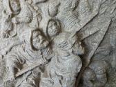 Vintažinis bareljefas plaketė Istorinis Mušis - nuotraukos Nr. 3