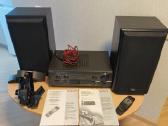 Audio stiprintuvas su resiveriu ir kolonėlėm
