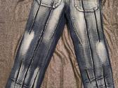 Vintage Raw Blue Eu Baggy Jeans 30x30 Y2k Streetwe - nuotraukos Nr. 3