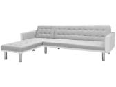 Kampinė sofa lova, 218x155x69 cm, balta ir pilka - nuotraukos Nr. 2